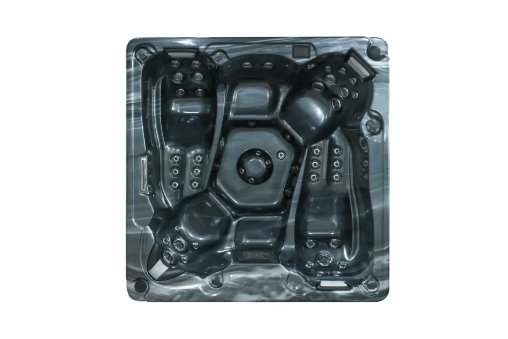 5 vietų masažinė vonia v04 juoda