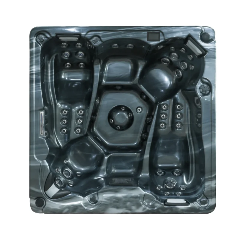 5 vietų masažinė vonia v04 juoda